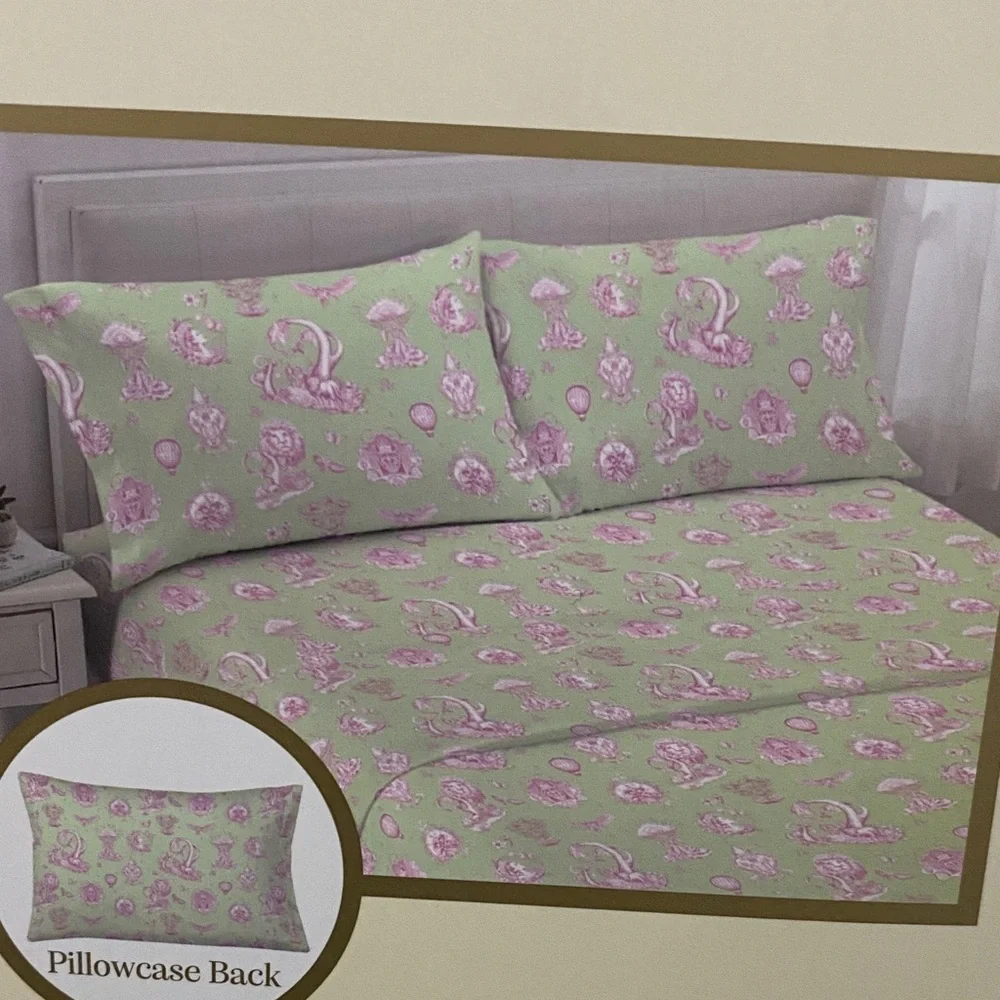 Target Wicked Katie Kime Full Sheet Set Pink Green Toile